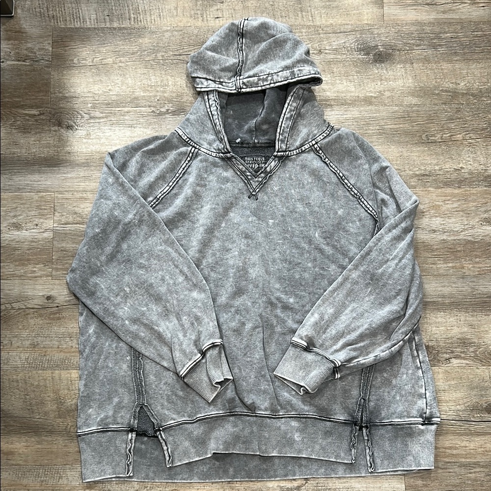 American Eagle Outfitters Washed Gray Hoodie